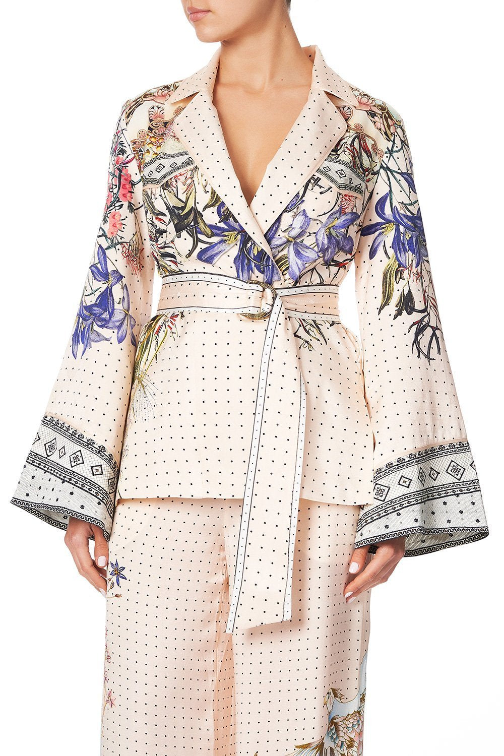 SHAPED YOKE PAJAMA JACKET KINDRED SKIES