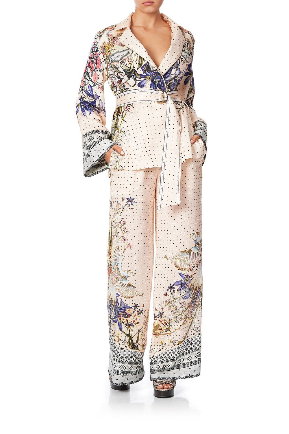 SHAPED YOKE PAJAMA JACKET KINDRED SKIES