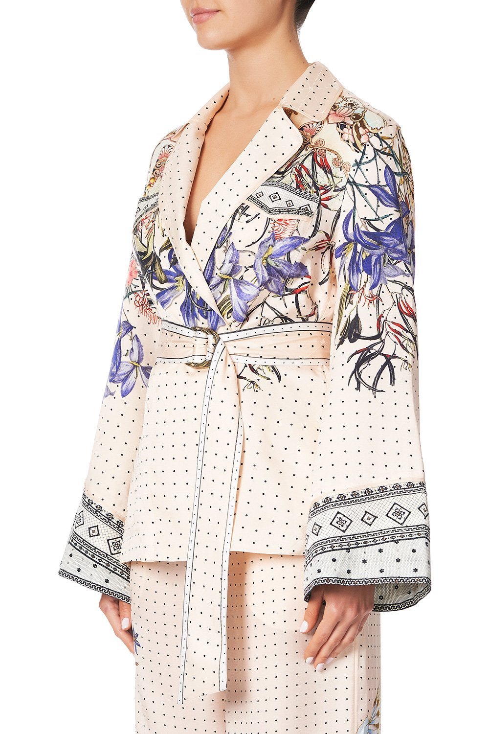 SHAPED YOKE PAJAMA JACKET KINDRED SKIES