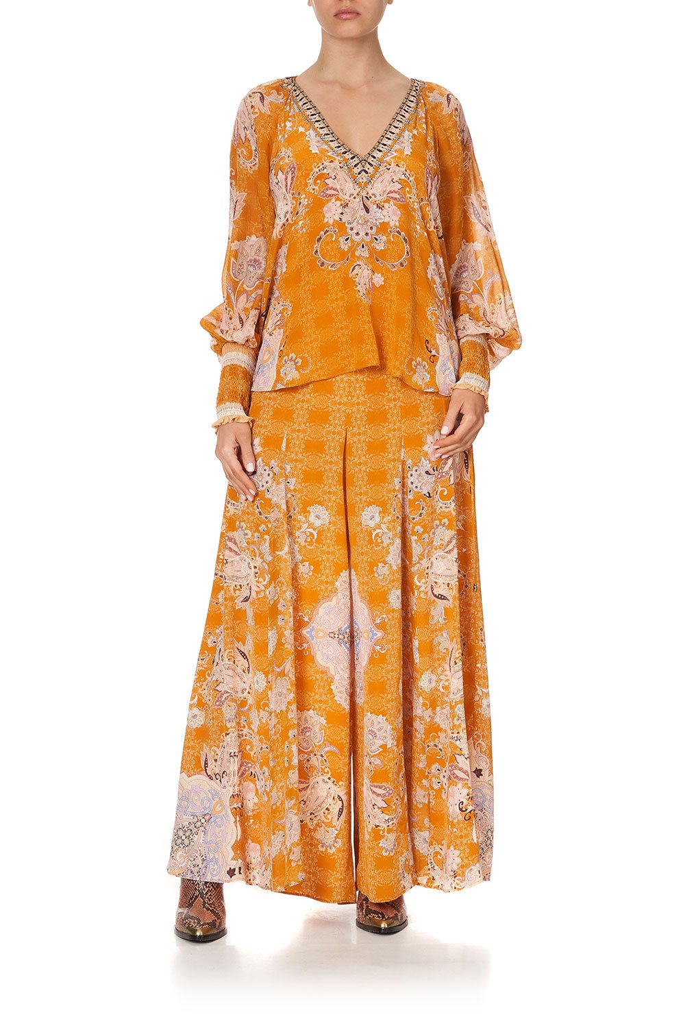 SHIRRED CUFF BLOUSE MARRAKESH MAIDEN