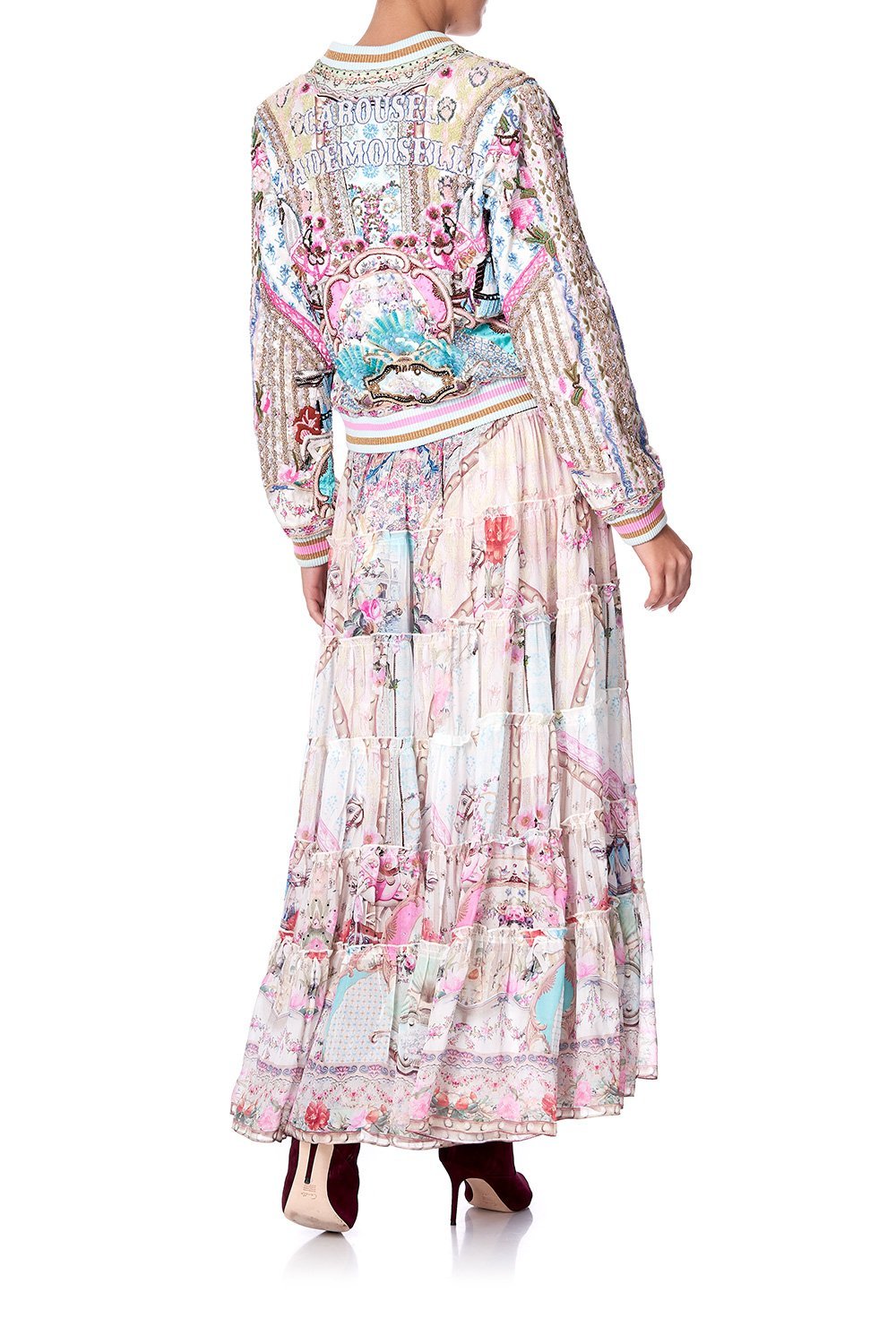 SHEER TIERED CIRCLE SKIRT CAROUSEL MADEMOISELLE