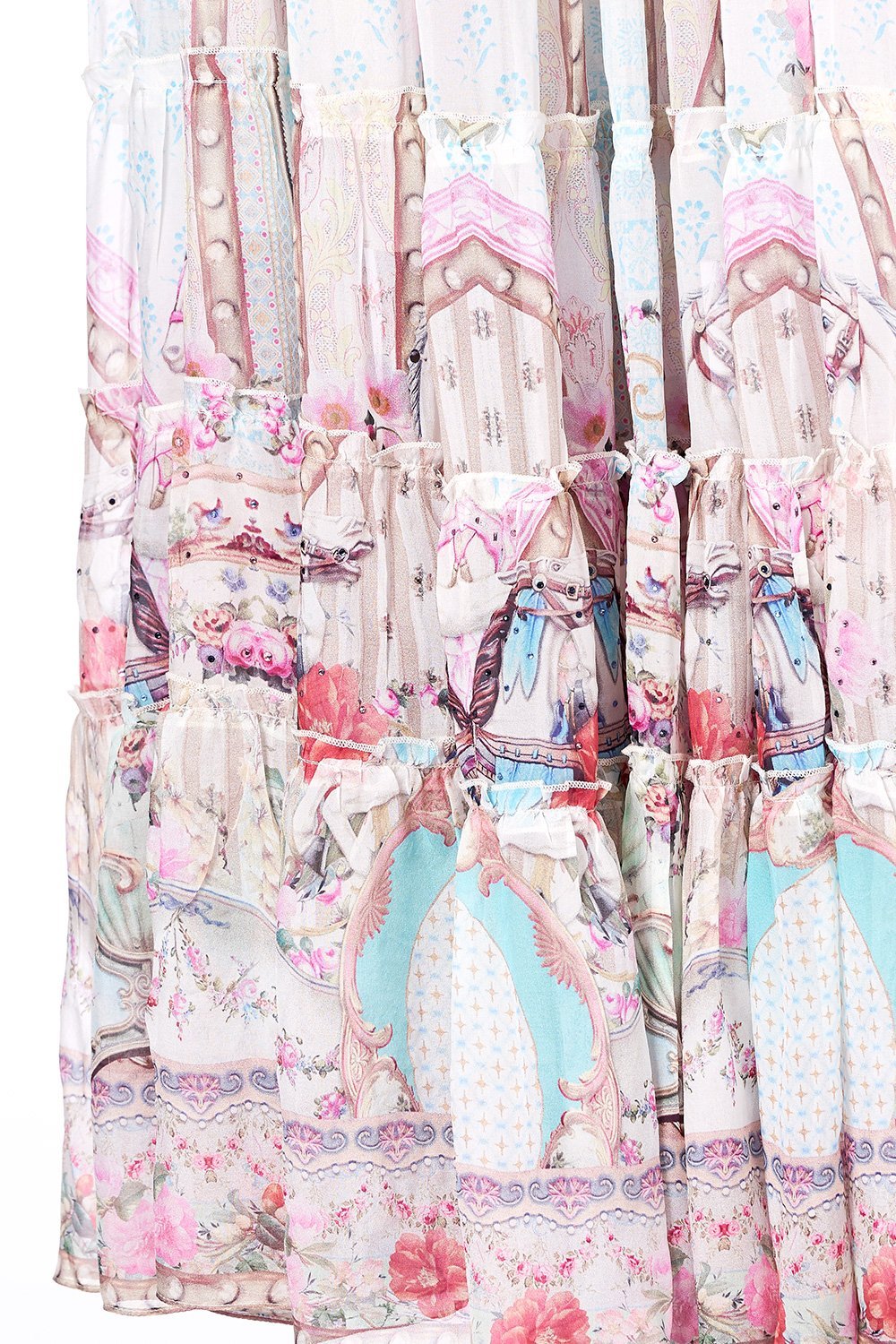 SHEER TIERED CIRCLE SKIRT CAROUSEL MADEMOISELLE