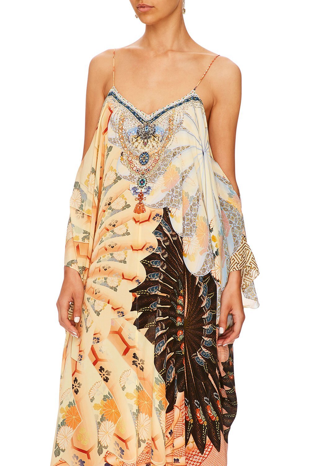 CAMILLA FOR THE FANS SHOESTRING STRAP KAFTAN