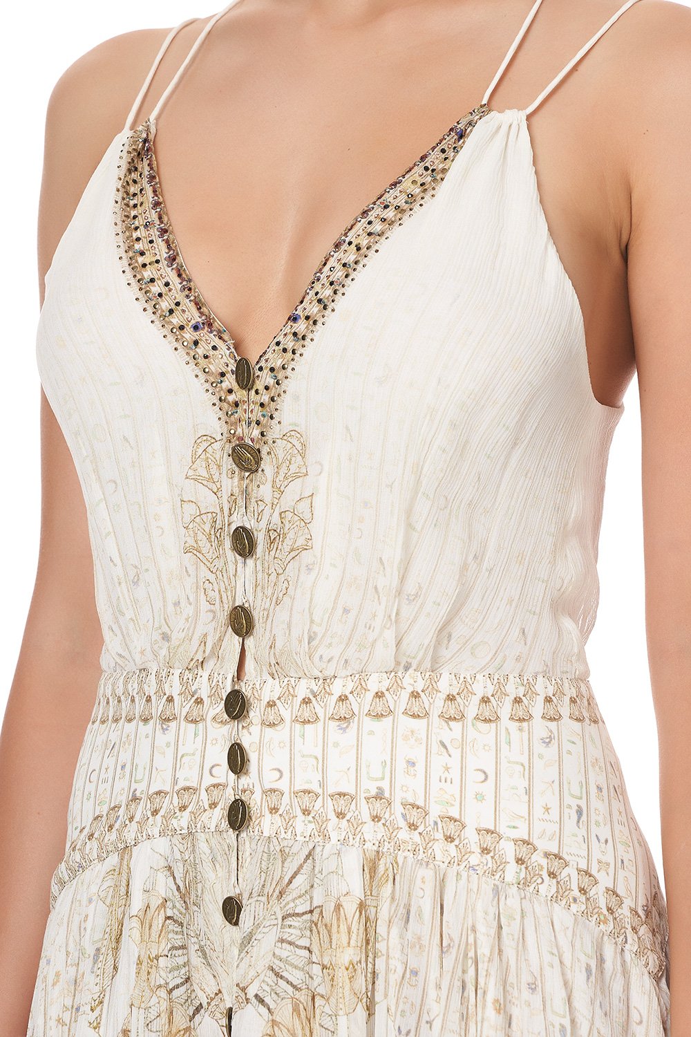 SHORT DRESS WITH SHAPED WAISTBAND THE QUEENS CHAMBER