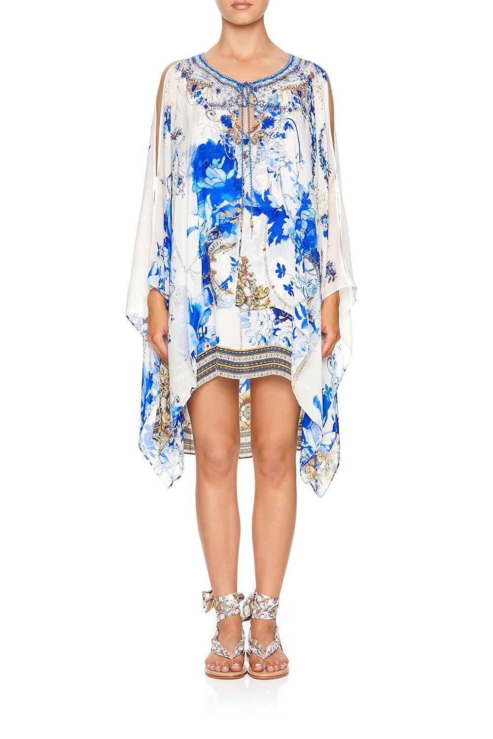 SHEER LAYERED DRESS WITH SPLIT SAINT GERMAINE