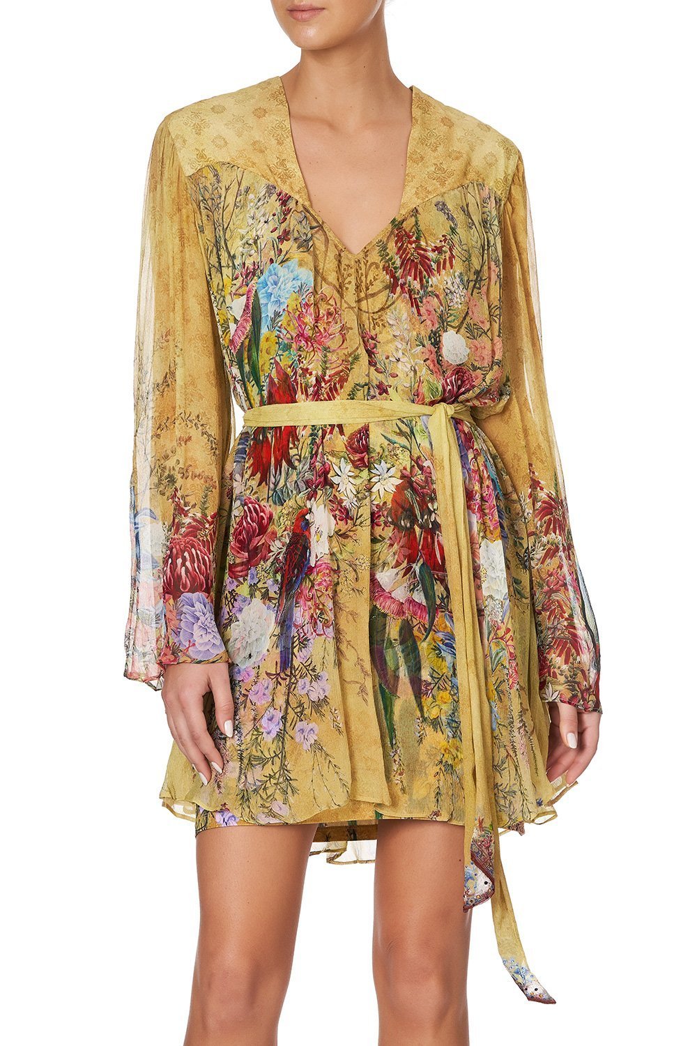 SHORT DRESS WITH YOKE AMONG THE GUMTREES