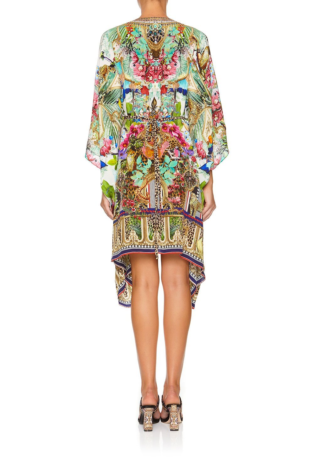 CAMILLA SHORT KAFTAN WITH HARDWARE CHAMPAGNE COAST