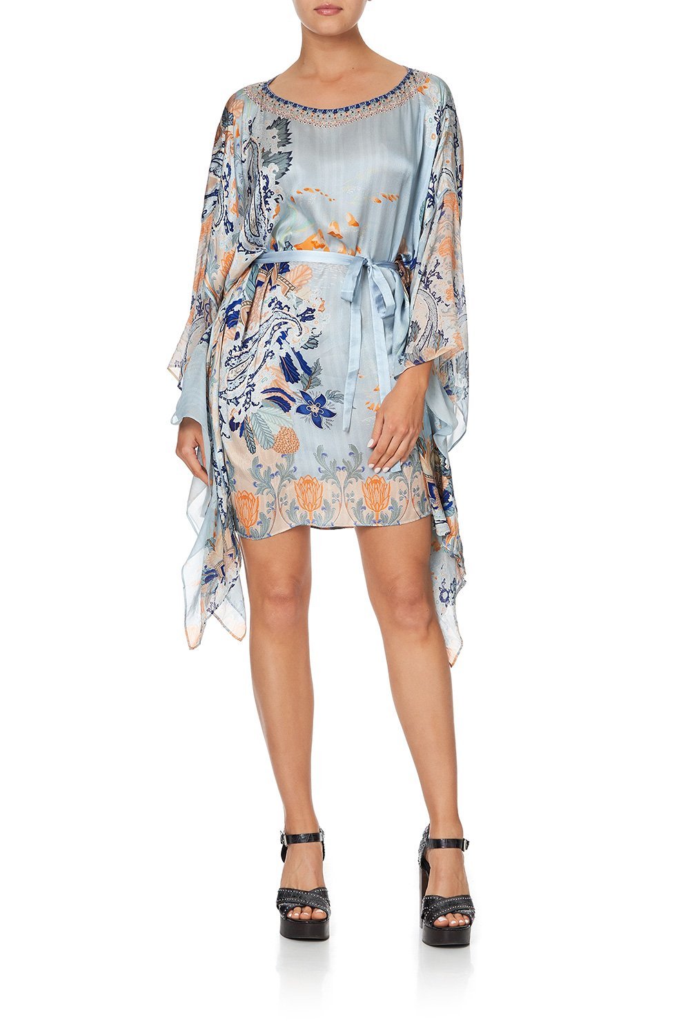 SHORT KAFTAN WITH SHEER SLEEVES FRASER FANTASIA