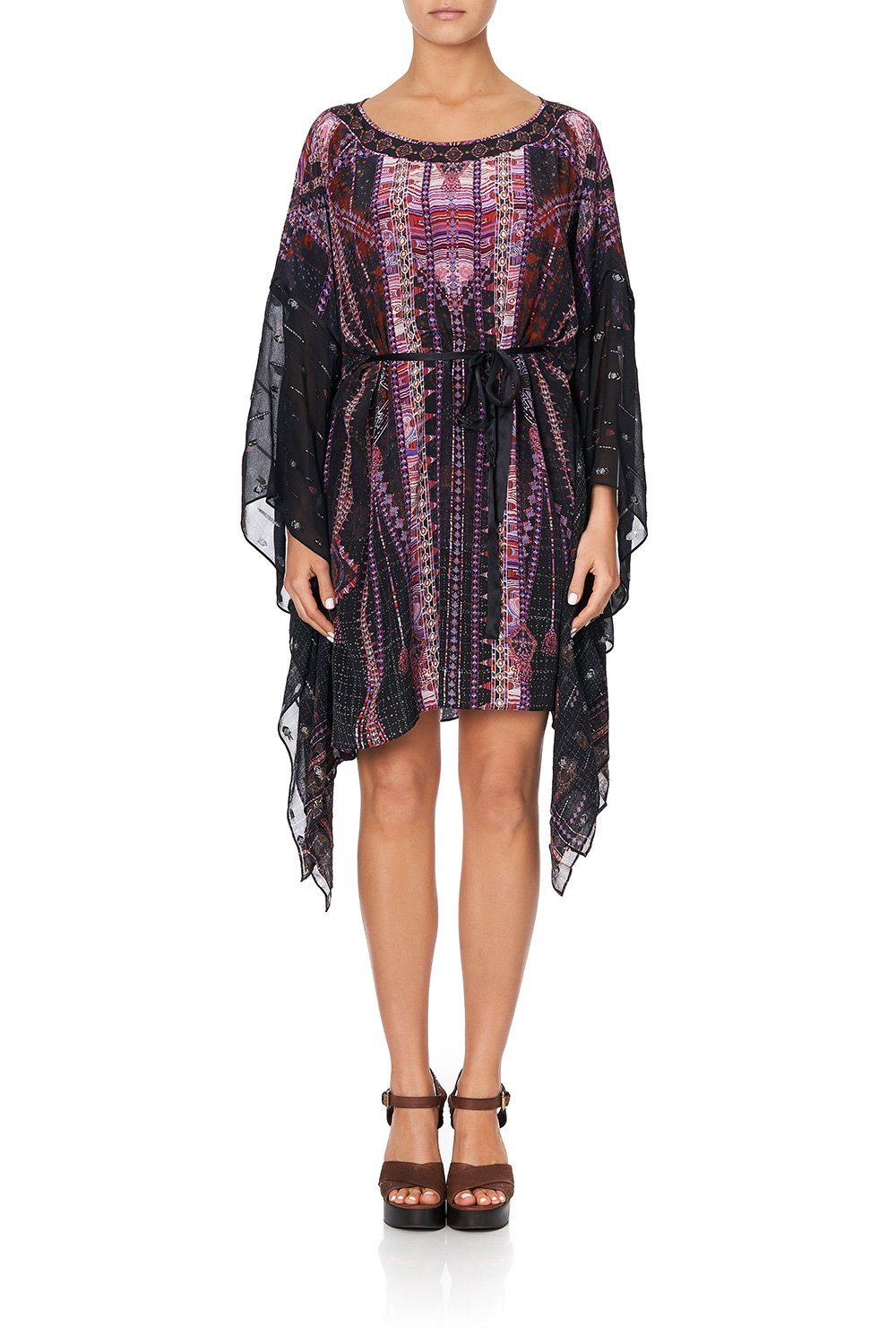 SHORT KAFTAN WITH SHEER SLEEVES MINA MINA