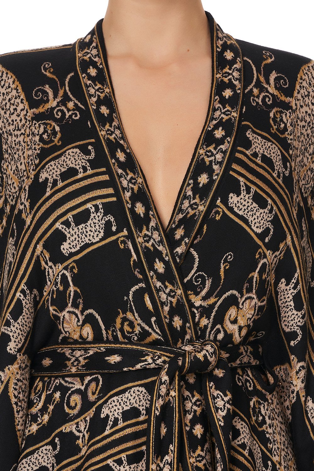 SHORT KNIT PONCHO WITH TIE STUDIO 54