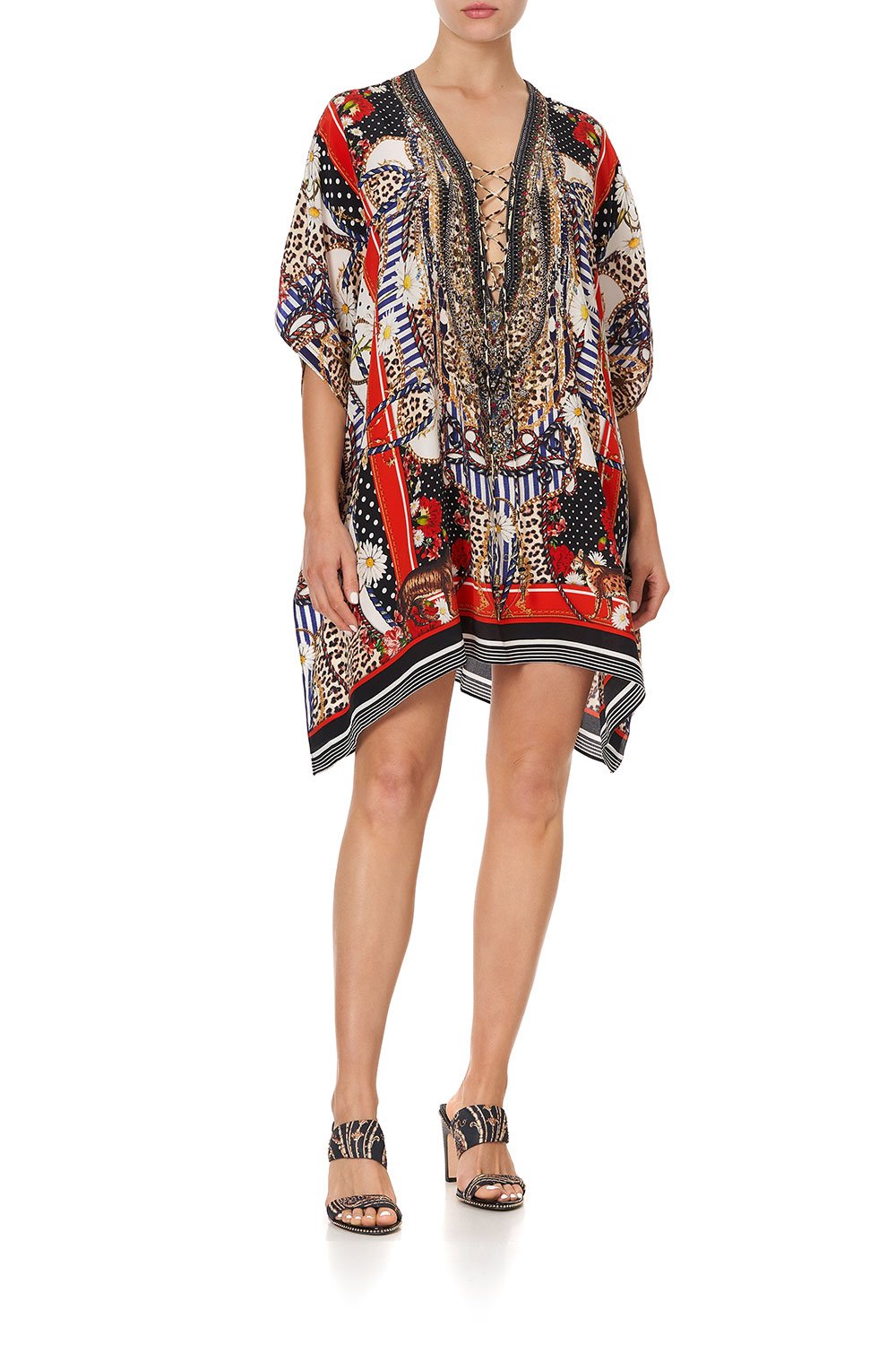 SHORT LACE UP KAFTAN DEAR BRIGITTE