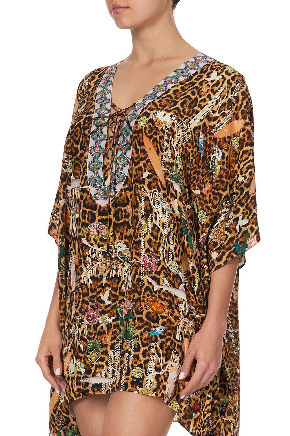 SHORT LACE UP KAFTAN FEUNA ELECTRO
