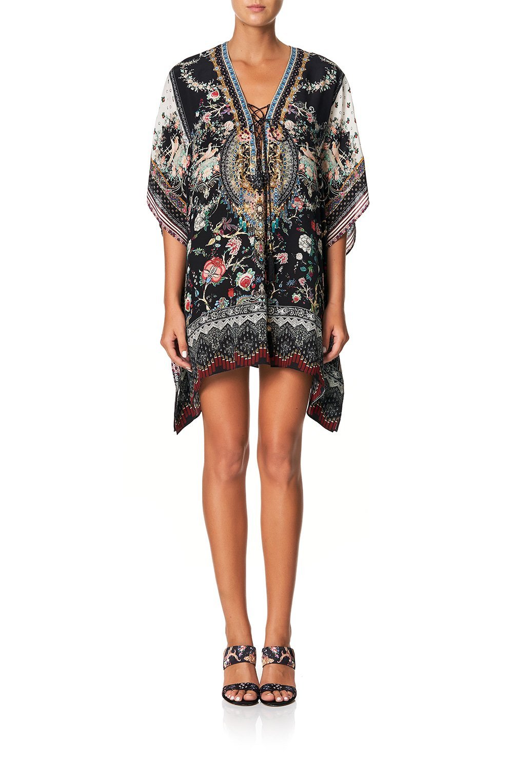 CAMILLA SHORT LACE UP KAFTAN HAUTE PROVINCIAL
