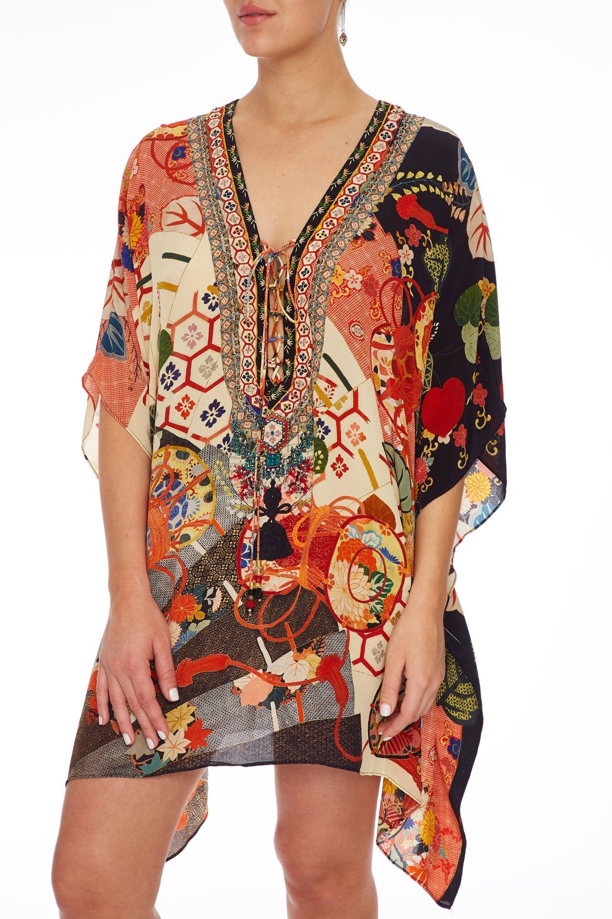 SHORT LACE UP KAFTAN KISSING THE SUN