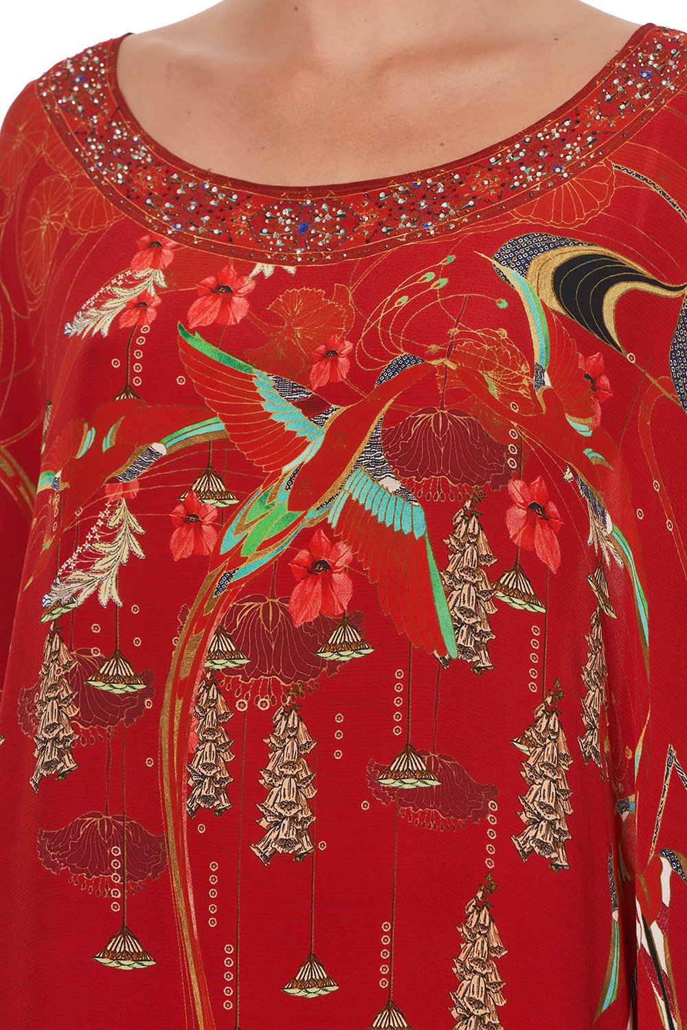 SHORT ROUND NECK KAFTAN FORBIDDEN FRUIT