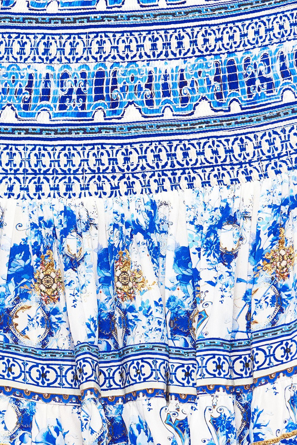 CAMILLA SHORT SHIRRED SKIRT SAINT GERMAINE