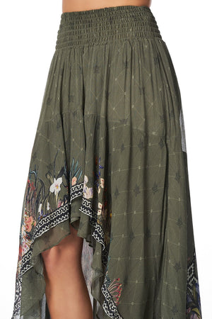 SKIRT WITH DOUBLE LAYER HEM WATCHFUL WINGS