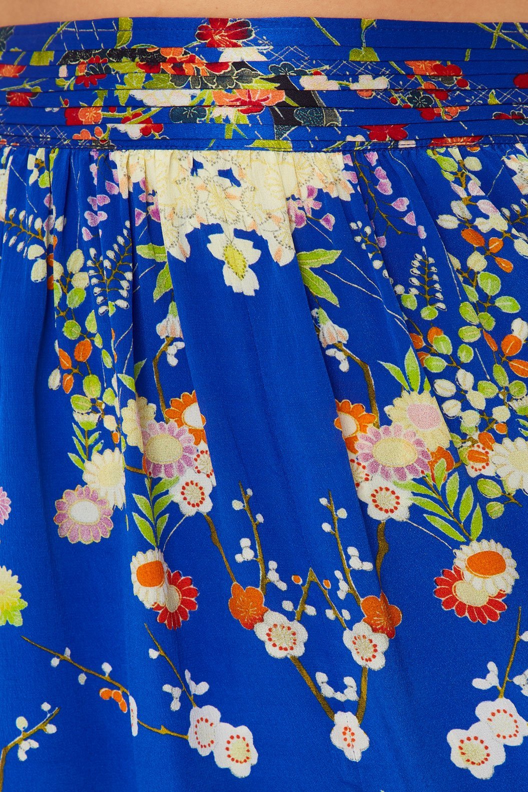 CAMILLA SKIRT W/ PINTUCK WAISTBAND PLAYING KOI