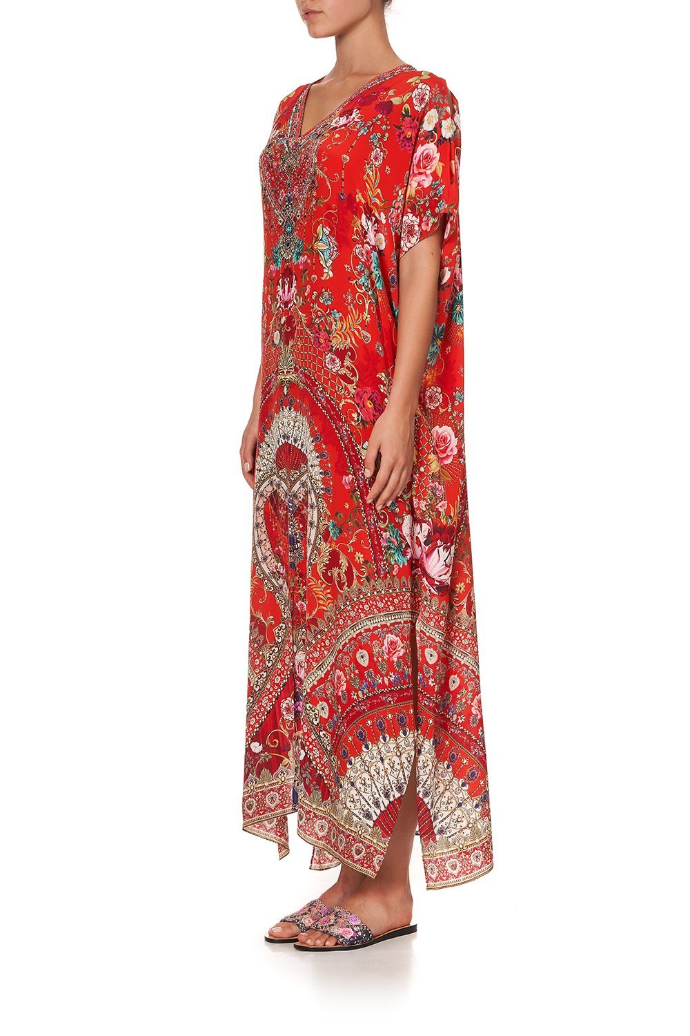 SLIM FIT KAFTAN WITH SPLIT CAMEOS CAN CAN