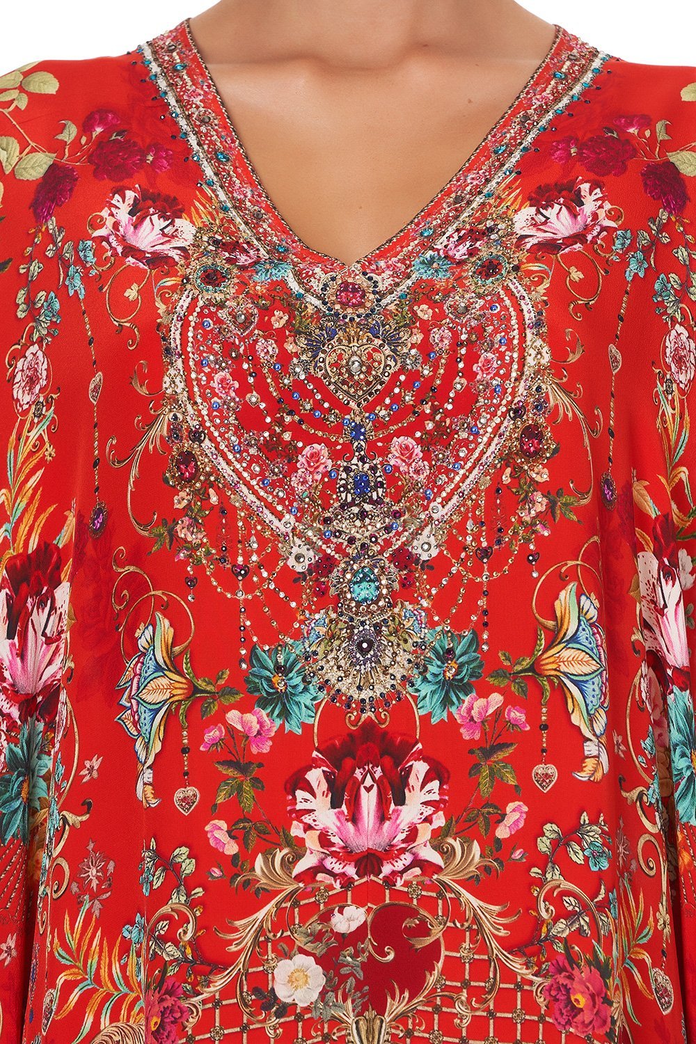 SLIM FIT KAFTAN WITH SPLIT CAMEOS CAN CAN