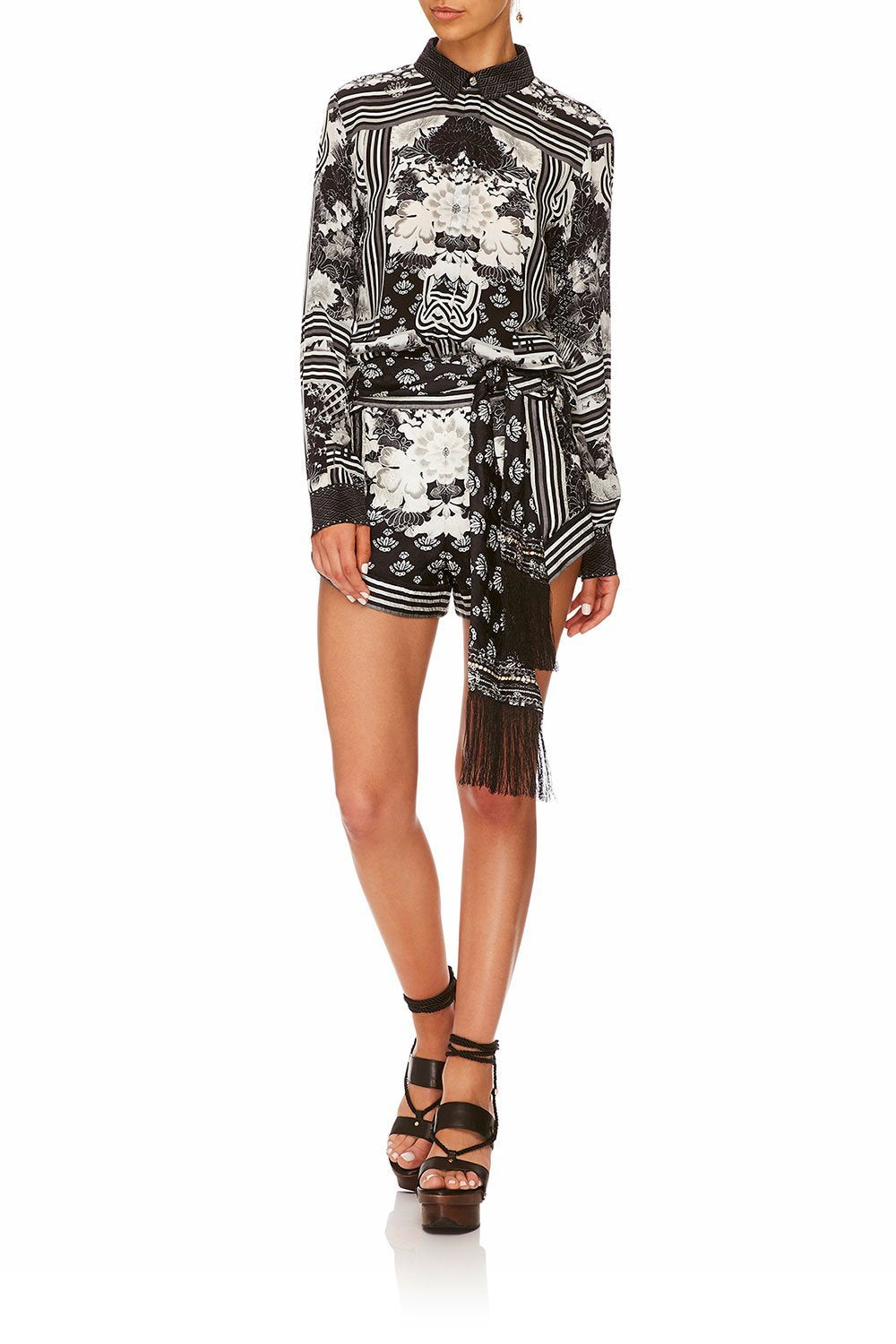 CAMILLA WILD MOONCHILD TIE DETAIL HIGH CUT SHORTS