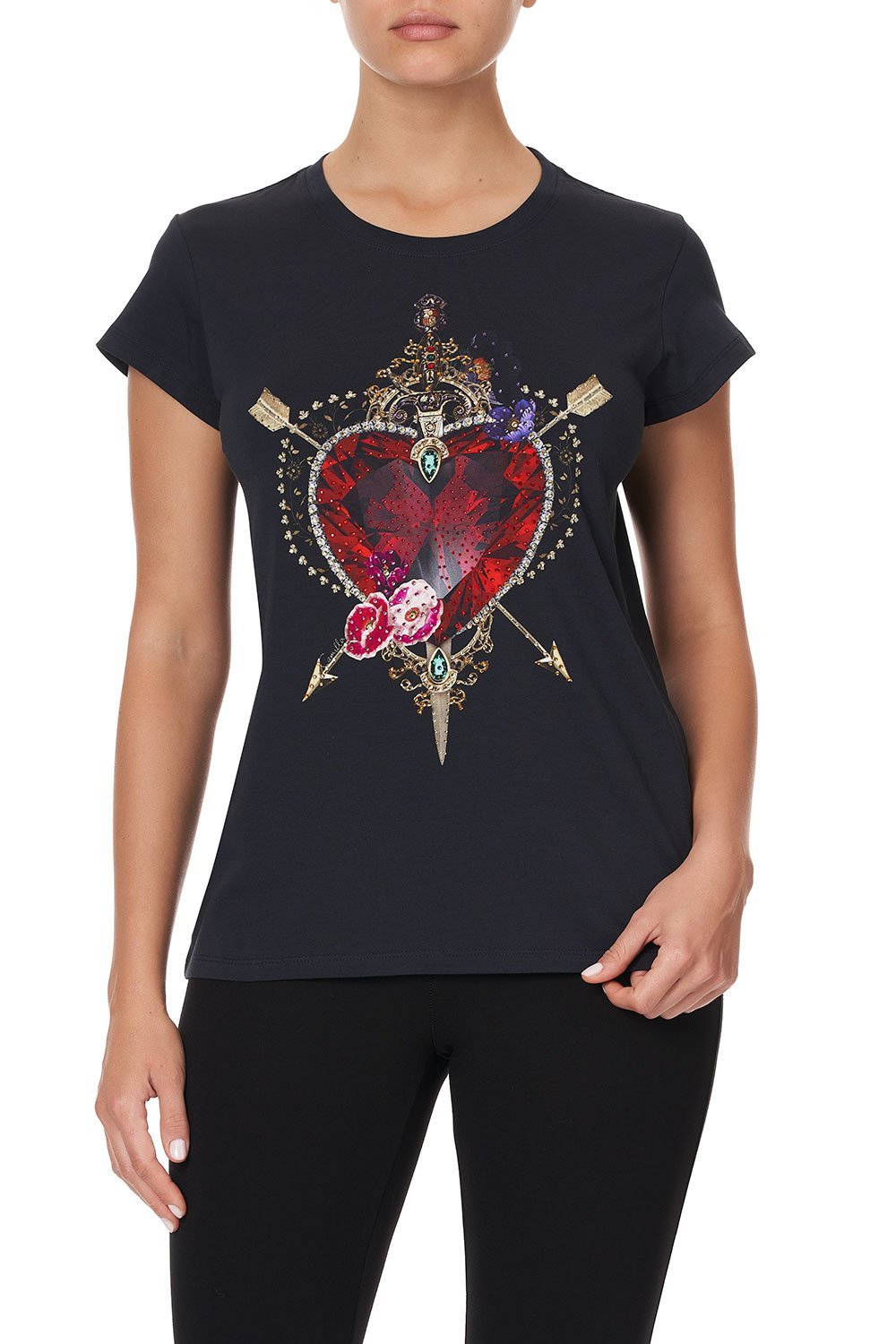 SLIM FIT ROUND NECK TSHIRT MIRROR MIRROR