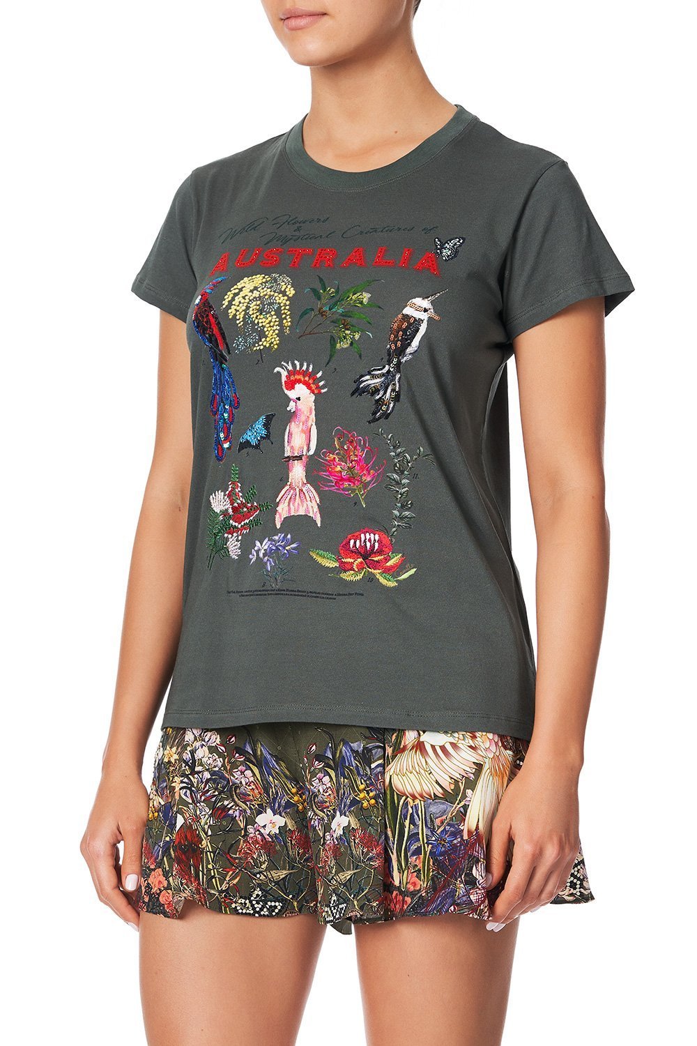 SLIM FIT ROUND NECK T-SHIRT WATCHFUL WINGS