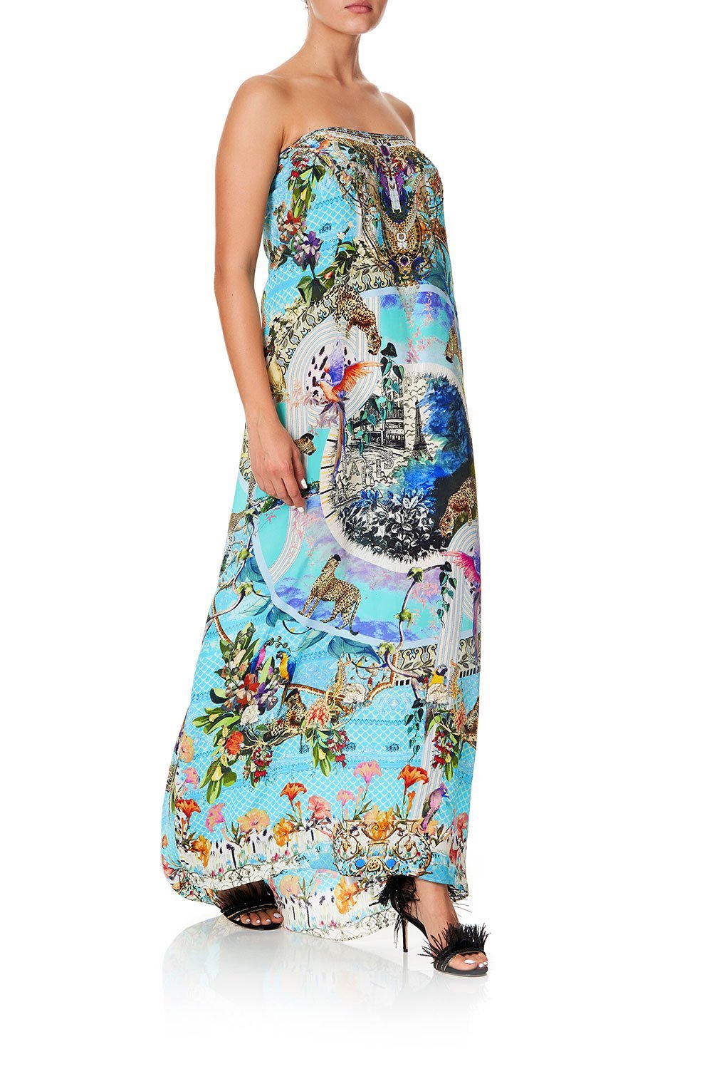 SLIM LINE ROUND NECK KAFTAN GIRL FROM ST TROPEZ