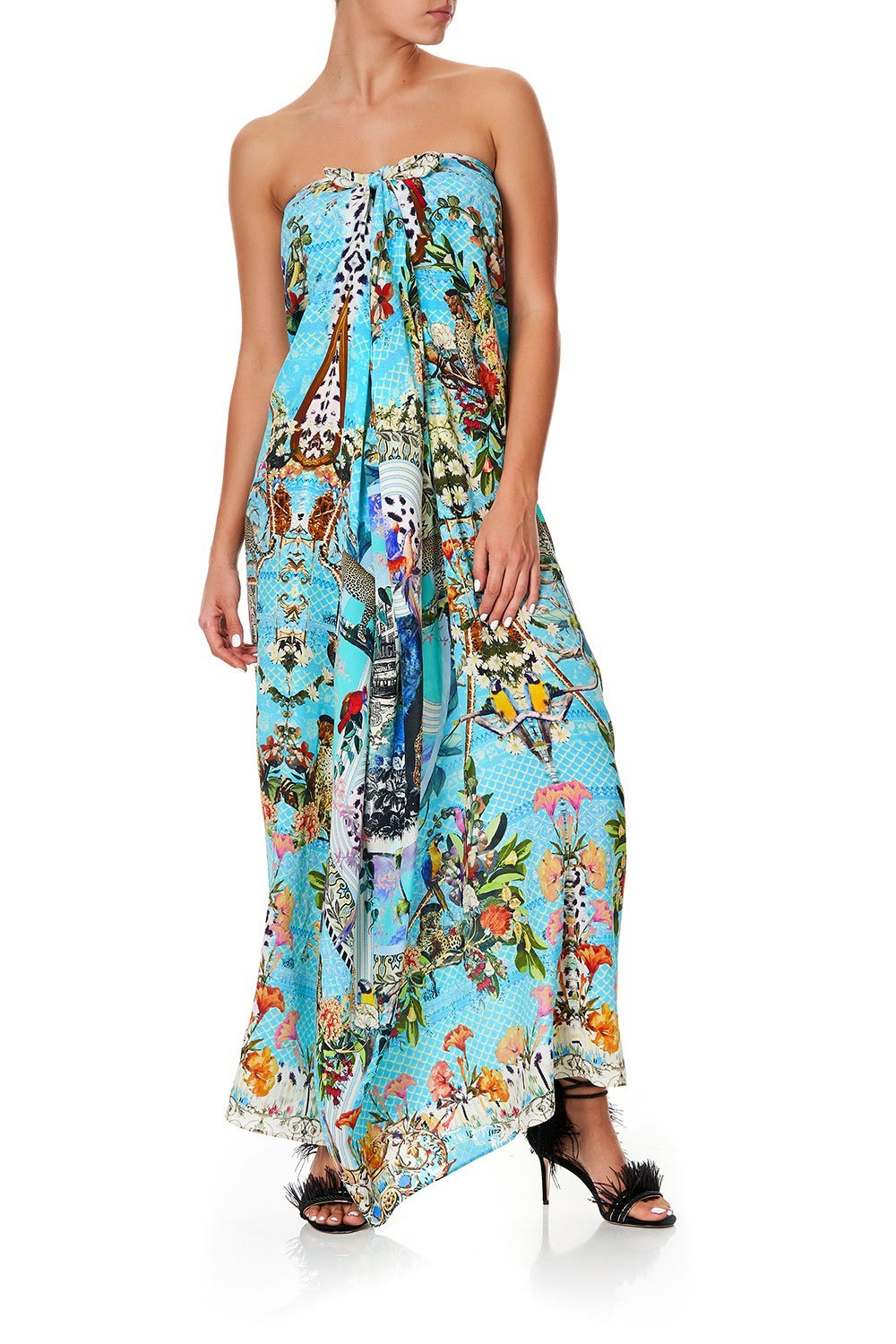 SLIM LINE ROUND NECK KAFTAN GIRL FROM ST TROPEZ