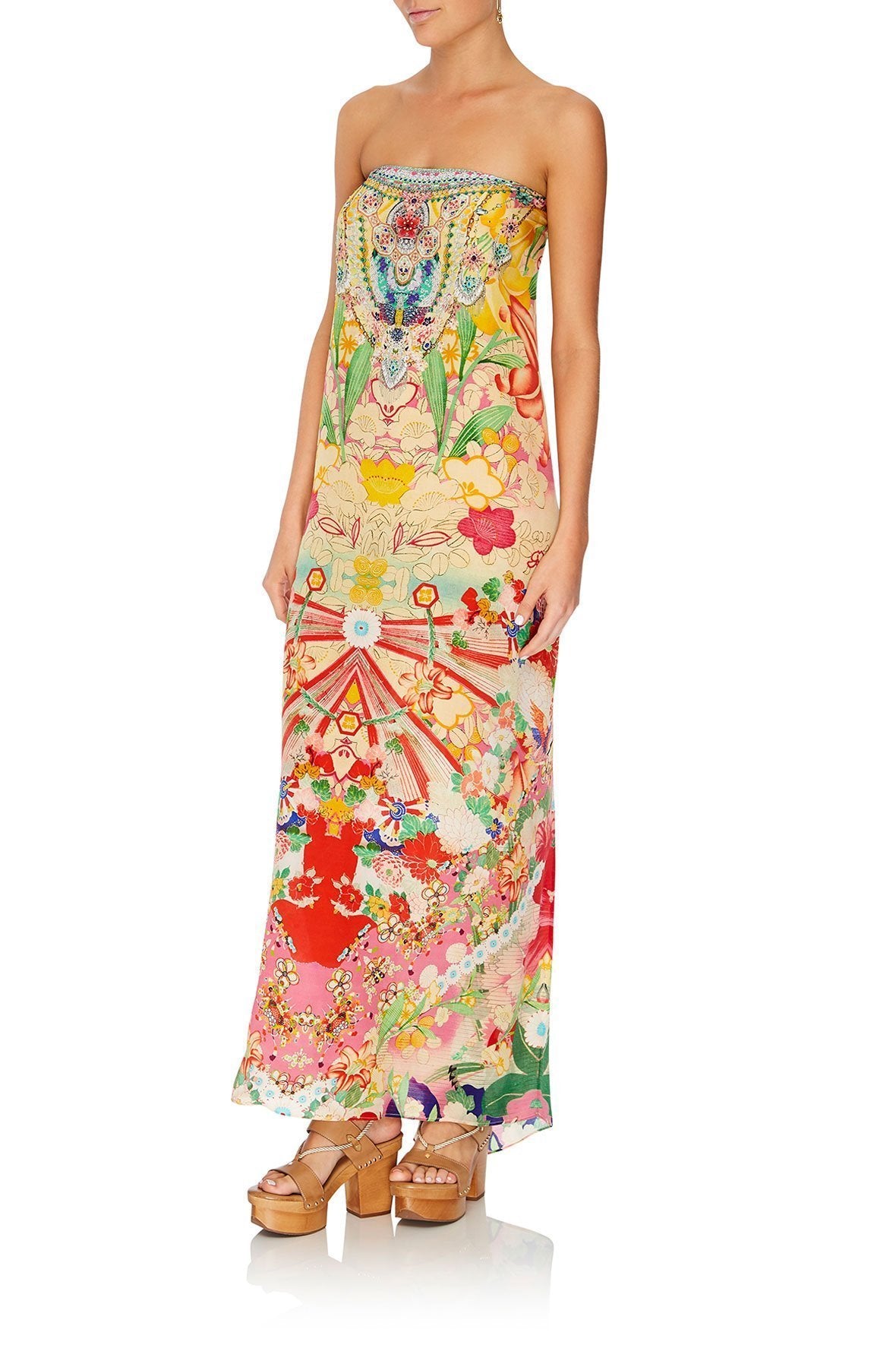 SLIM ROUND NECK KAFTAN KIMONO KISSES