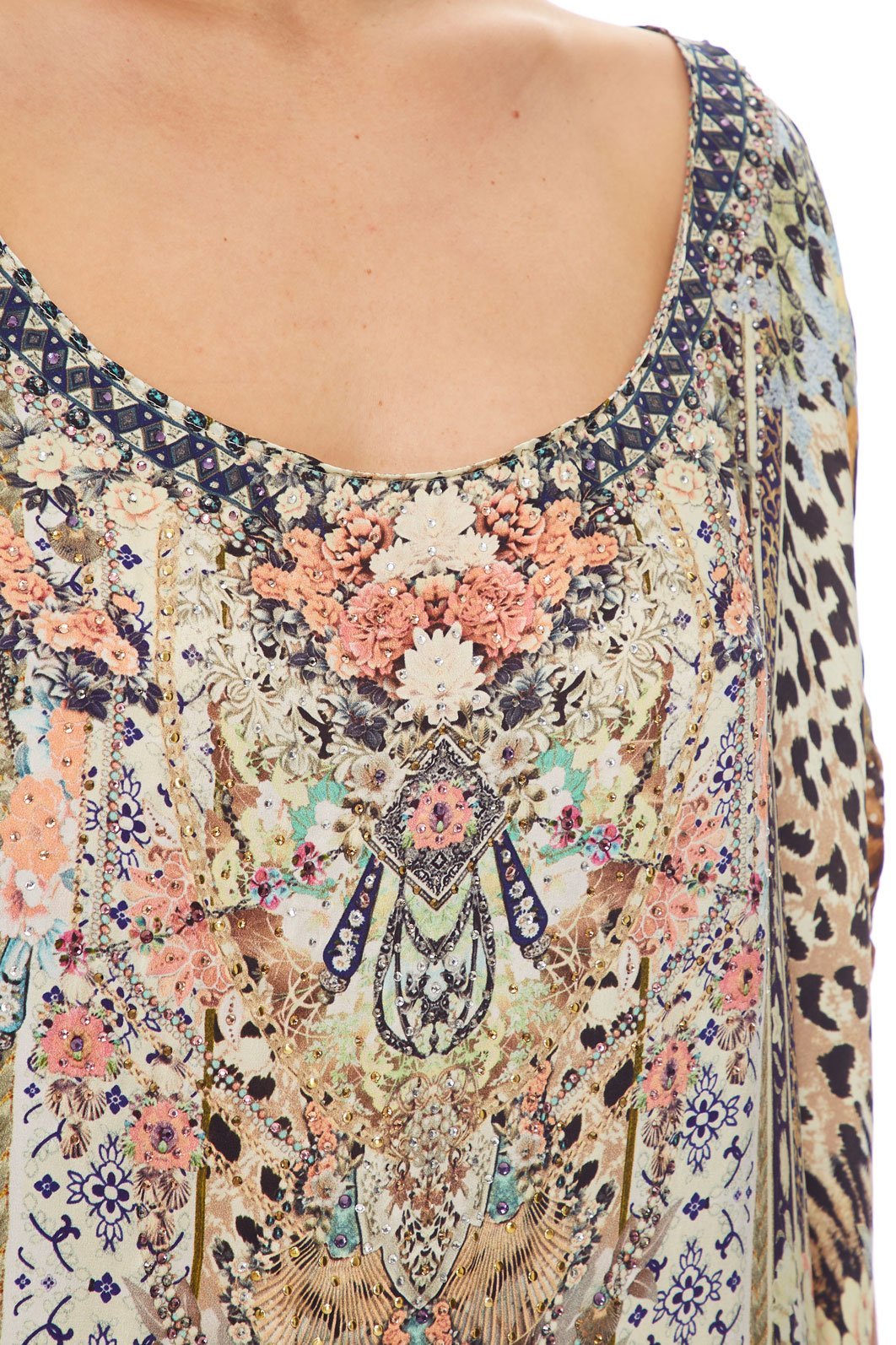 CAMILLA SLIM ROUND NECK KAFTAN MOTO MAIKO