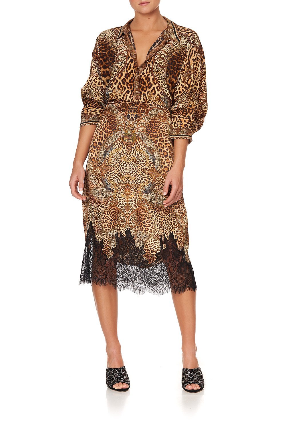 SLIP MIDI SKIRT LADY LODGE