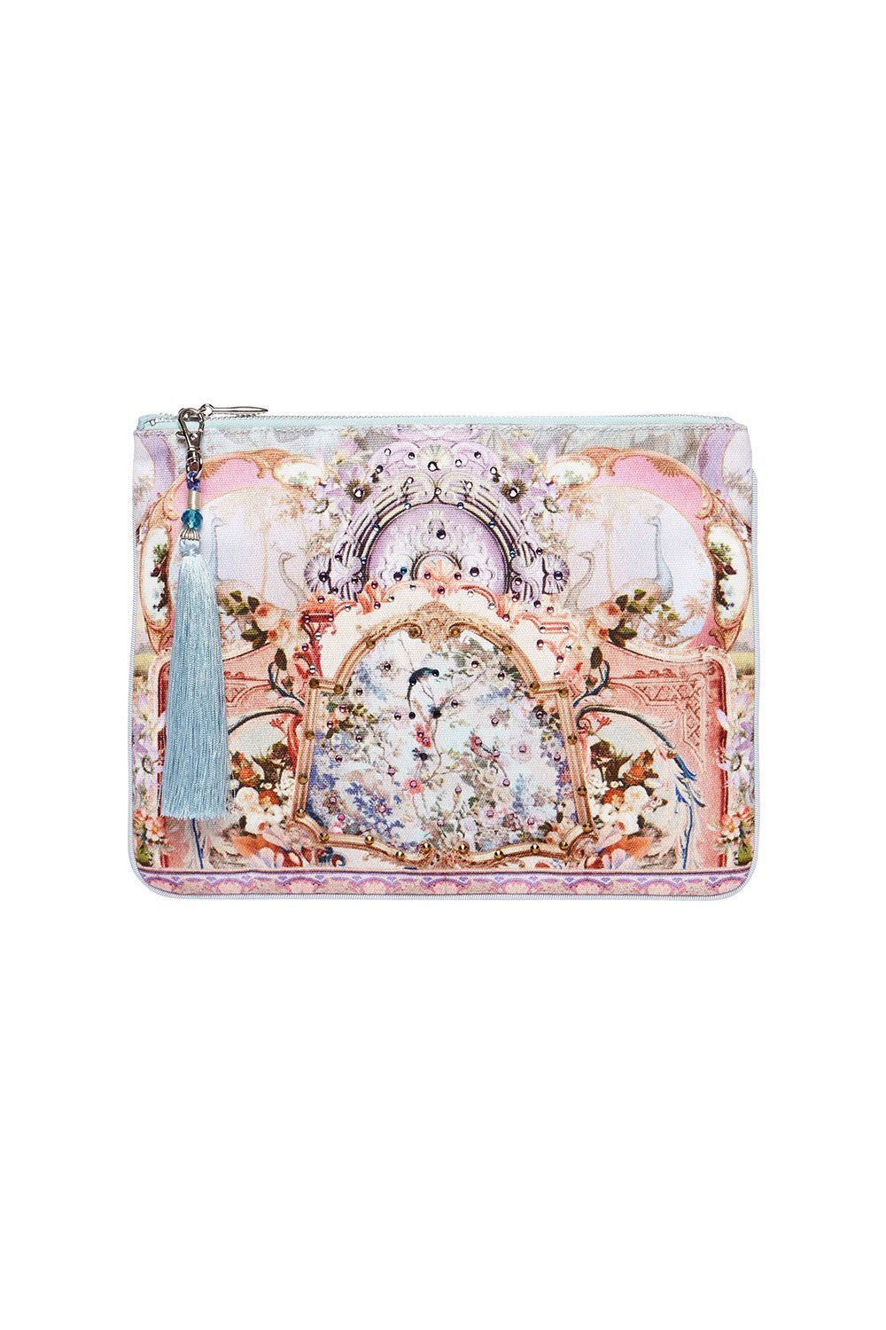 SMALL CANVAS CLUTCH ELECTRON LIBRE