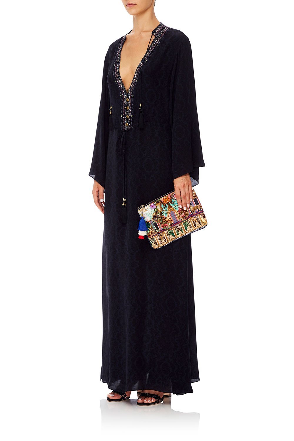 SMALL CANVAS CLUTCH CHAMPAGNE COAST