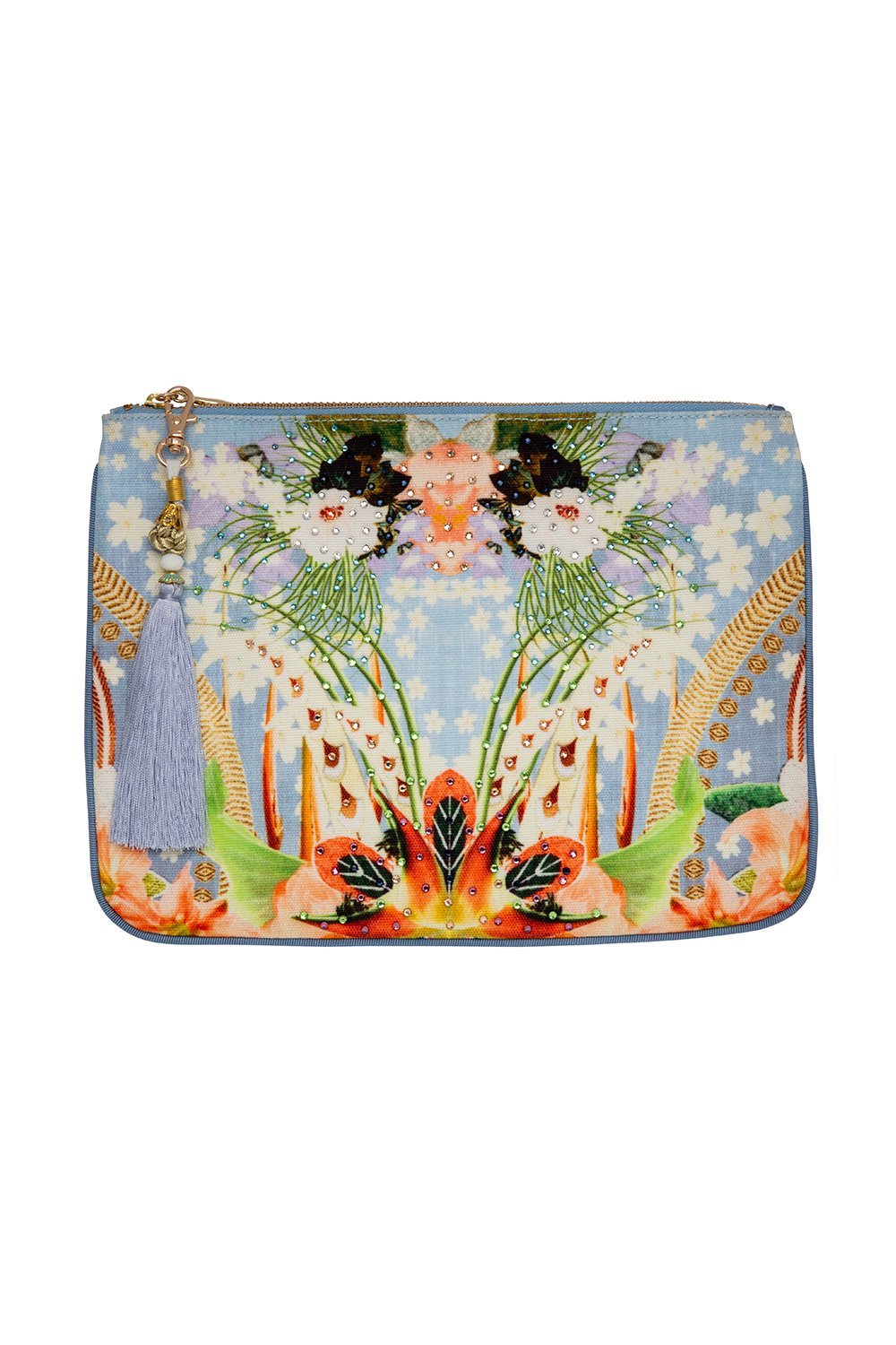 CAMILLA THE STILL ABYSS SMALL CANVAS CLUTCH