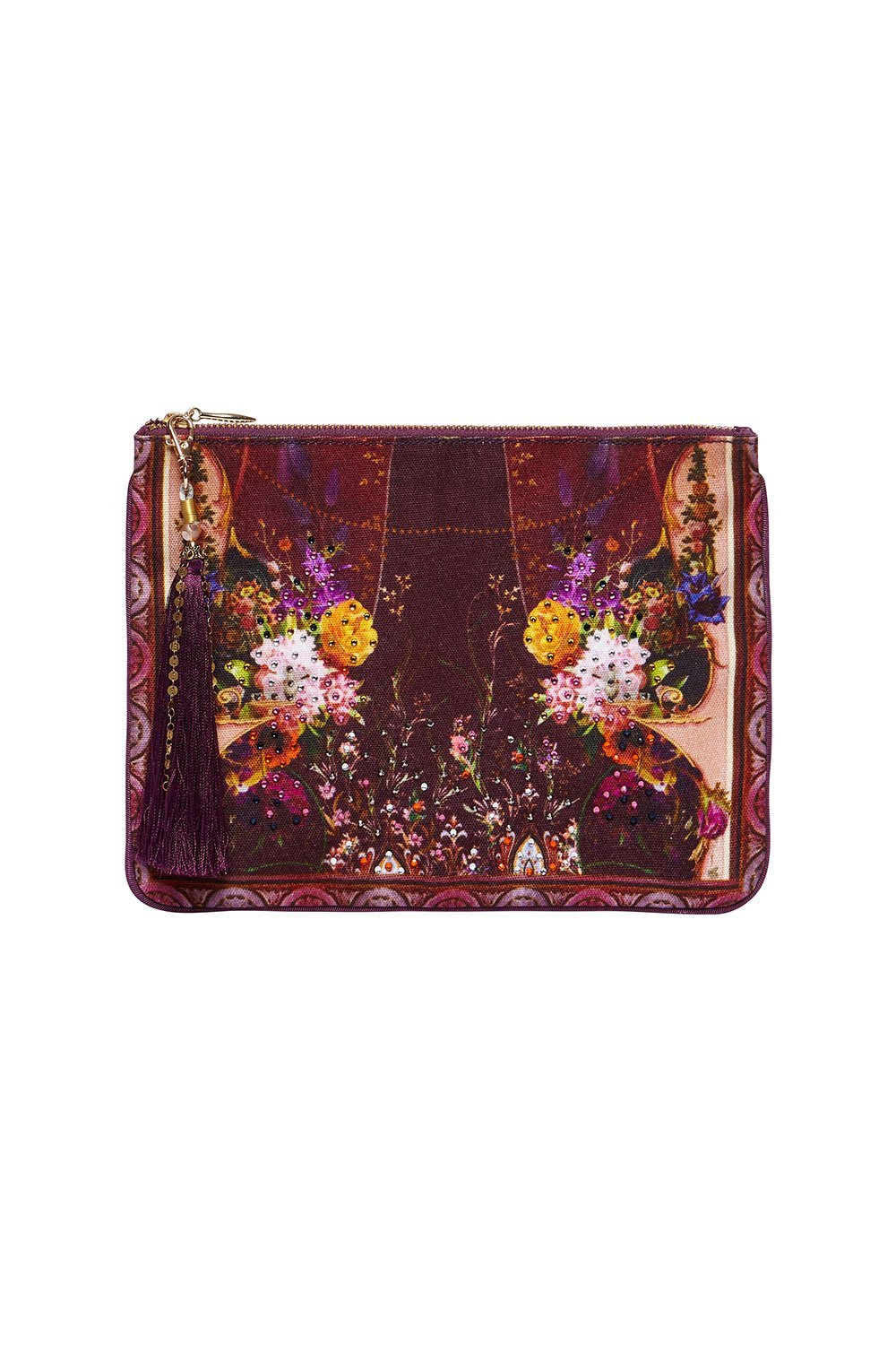 CAMILLA SMALL CANVAS CLUTCH WILD FLOWER
