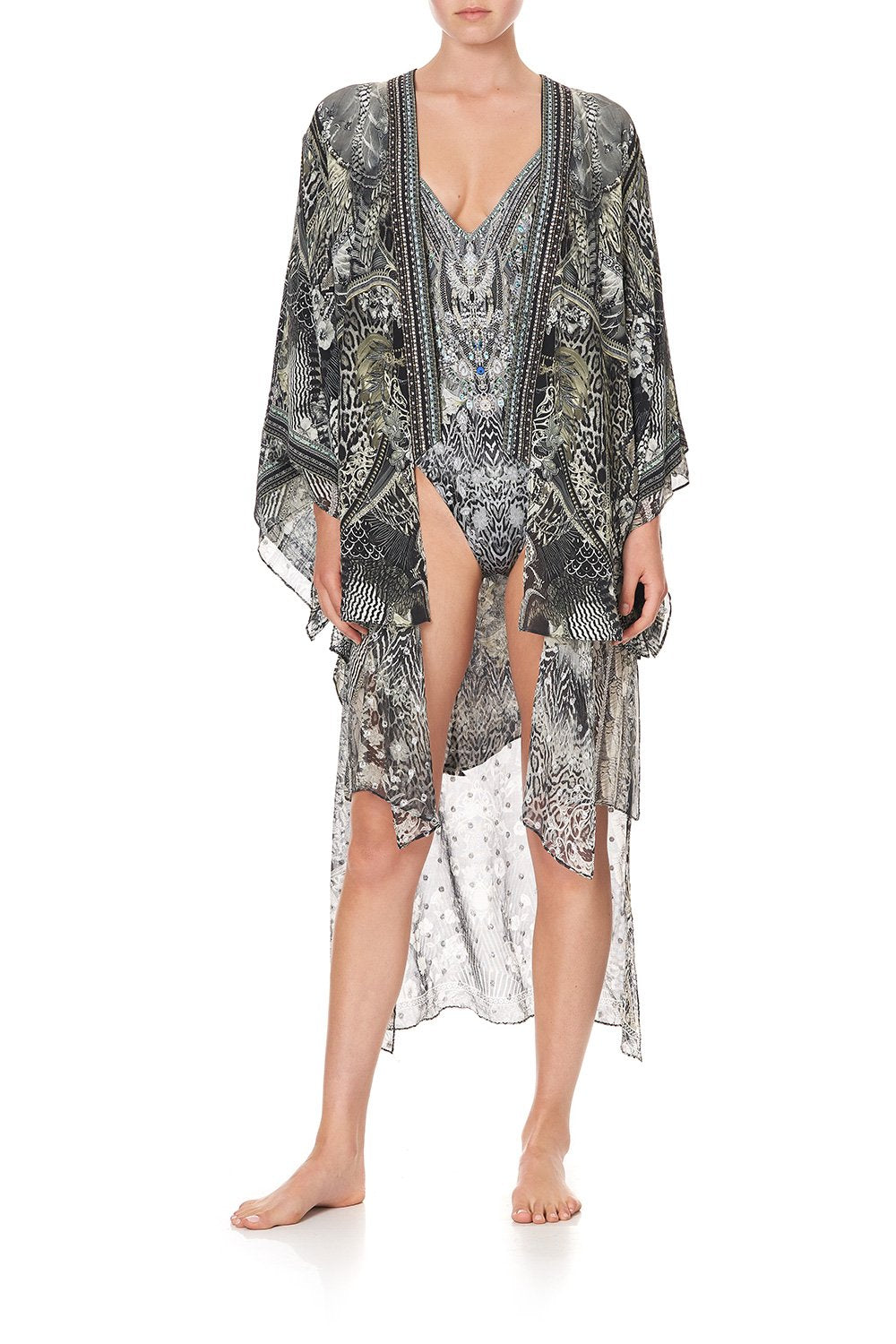 KIMONO WITH LONG UNDERLAYER ONE TRIBE