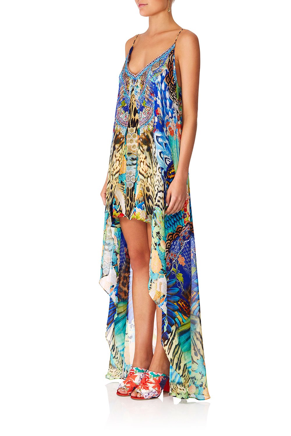 CAMILLA SPACE COWGIRL FLARED MINI WITH SHEER OVERLAY