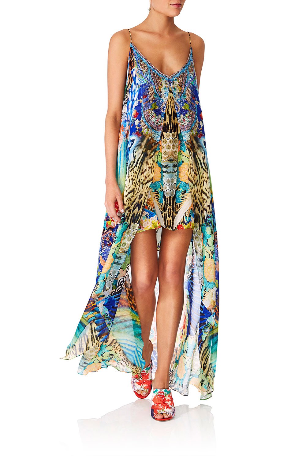 CAMILLA SPACE COWGIRL FLARED MINI WITH SHEER OVERLAY