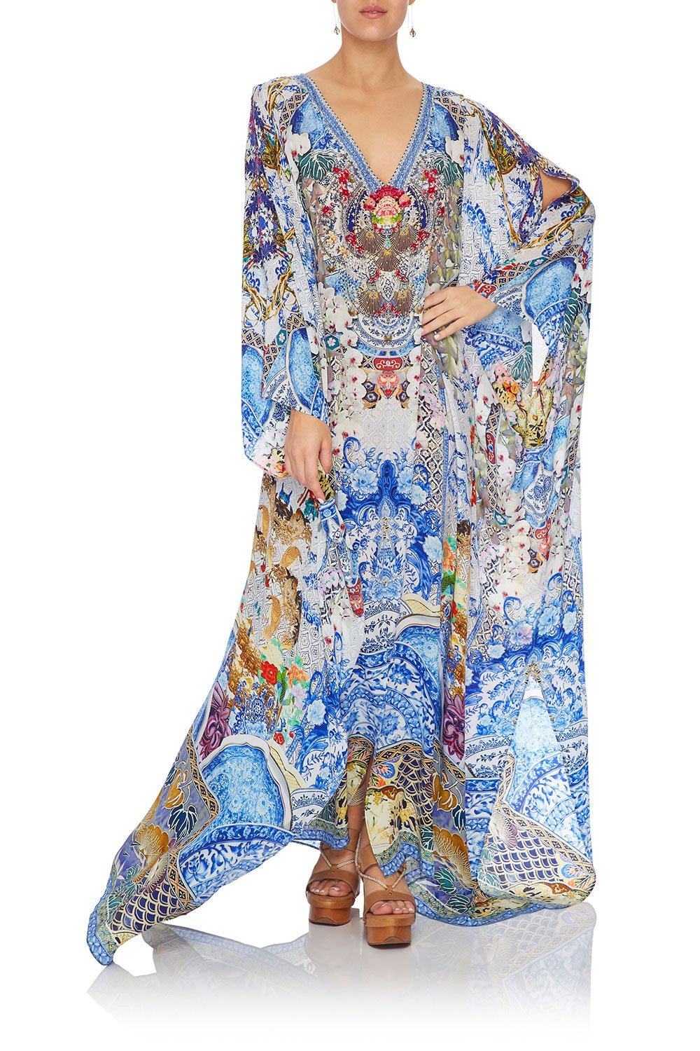 CAMILLA SPLIT FRONT AND SLEEVE KAFTAN GEISHA GATEWAYS