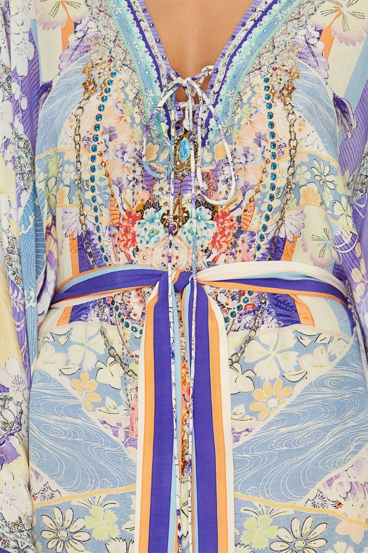 SPLIT HEM LACE UP KAFTAN GIRL IN THE KIMONO