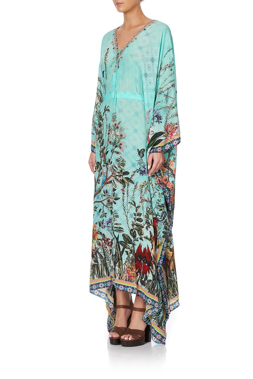 SPLIT HEM LACE UP KAFTAN MILLAS BACKYARD