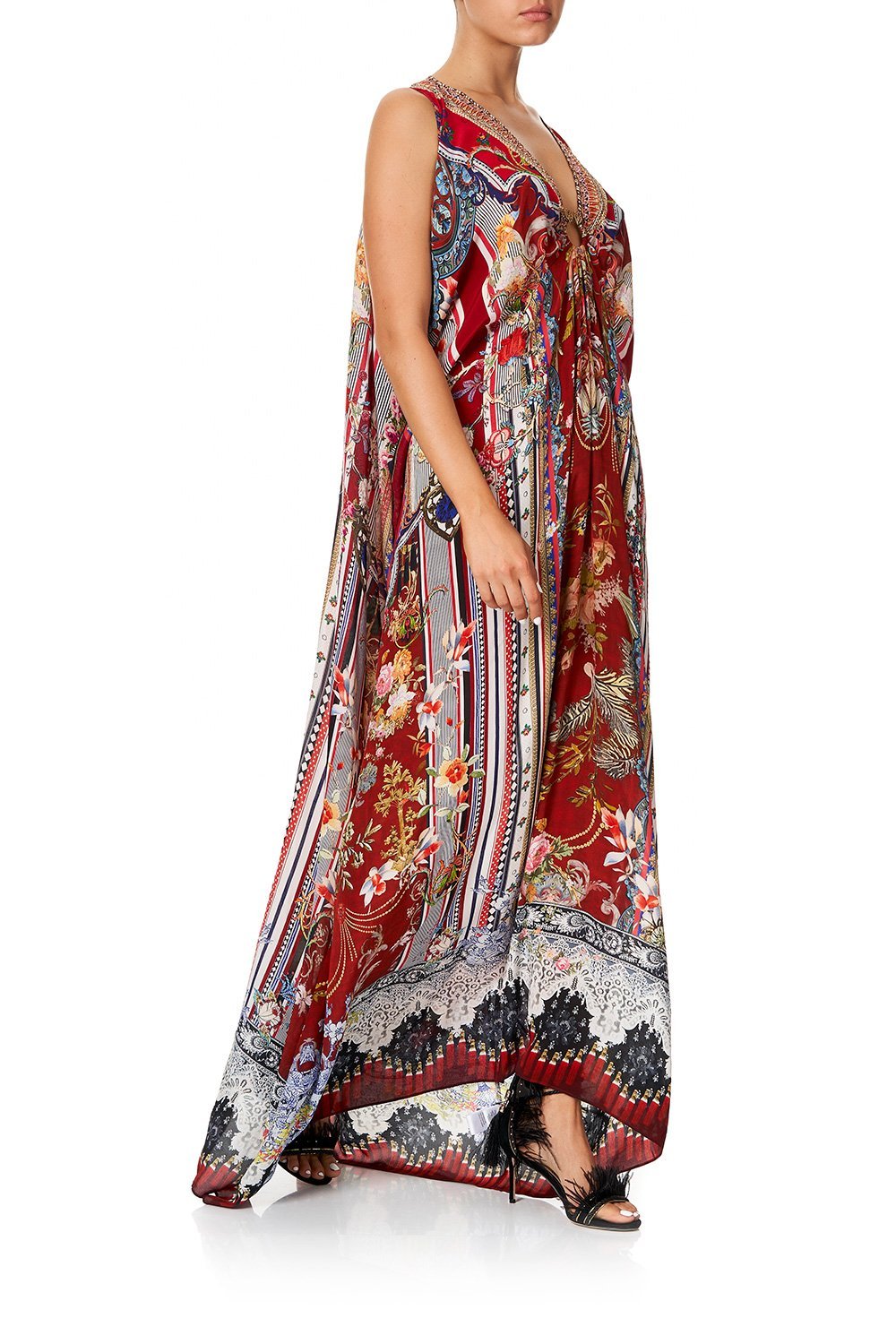 CAMILLA SPLIT SLEEVE KAFTAN W HARDWARE COSTUME PARTY