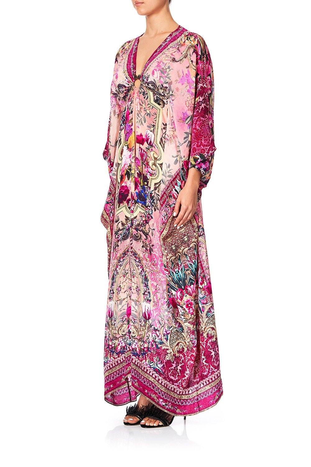 CAMILLA SPLIT SLEEVE KAFTAN W HARDWARE LA BELLE