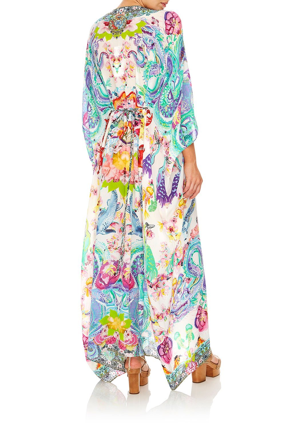 CAMILLA DRAGON DIVINITY SPLIT SLEEVE KAFTAN W/ HARDWARE