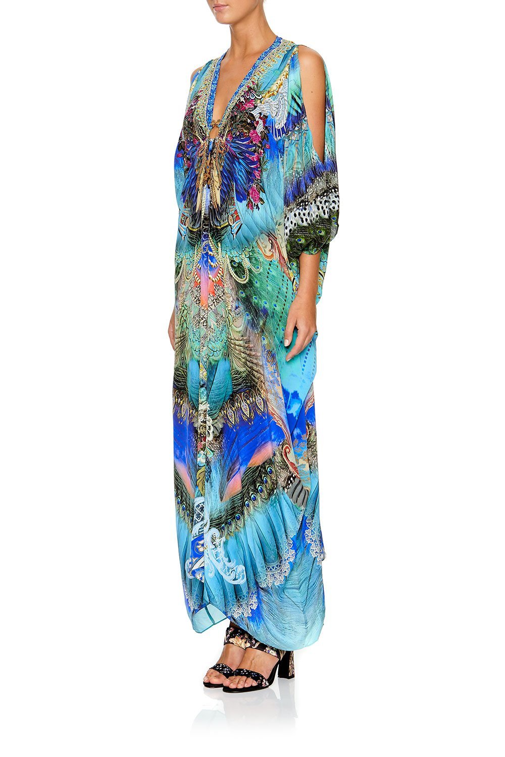 CAMILLA SPLIT SLEEVE KAFTAN WITH HARDWARE FREEDOM FLIGHT