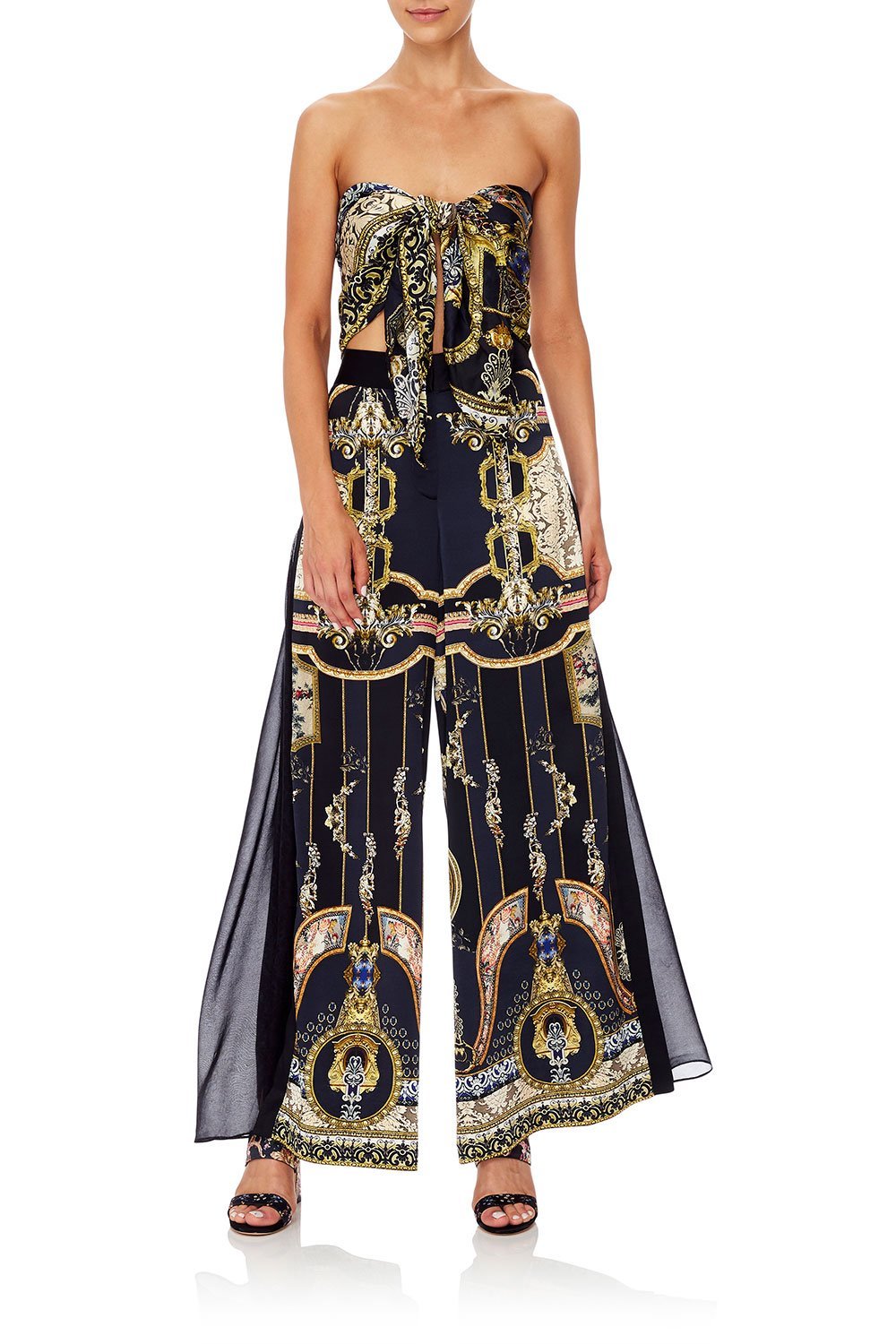 HIGH WAISTED TROUSER WITH GODET MIDNIGHT MEETING