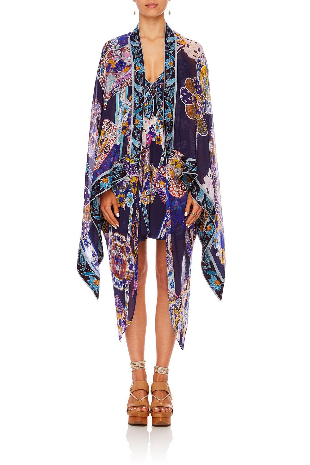 CAMILLA CAMILLA FOUND IN TRANSLATION RECTANGULAR V-NECK KAFTAN