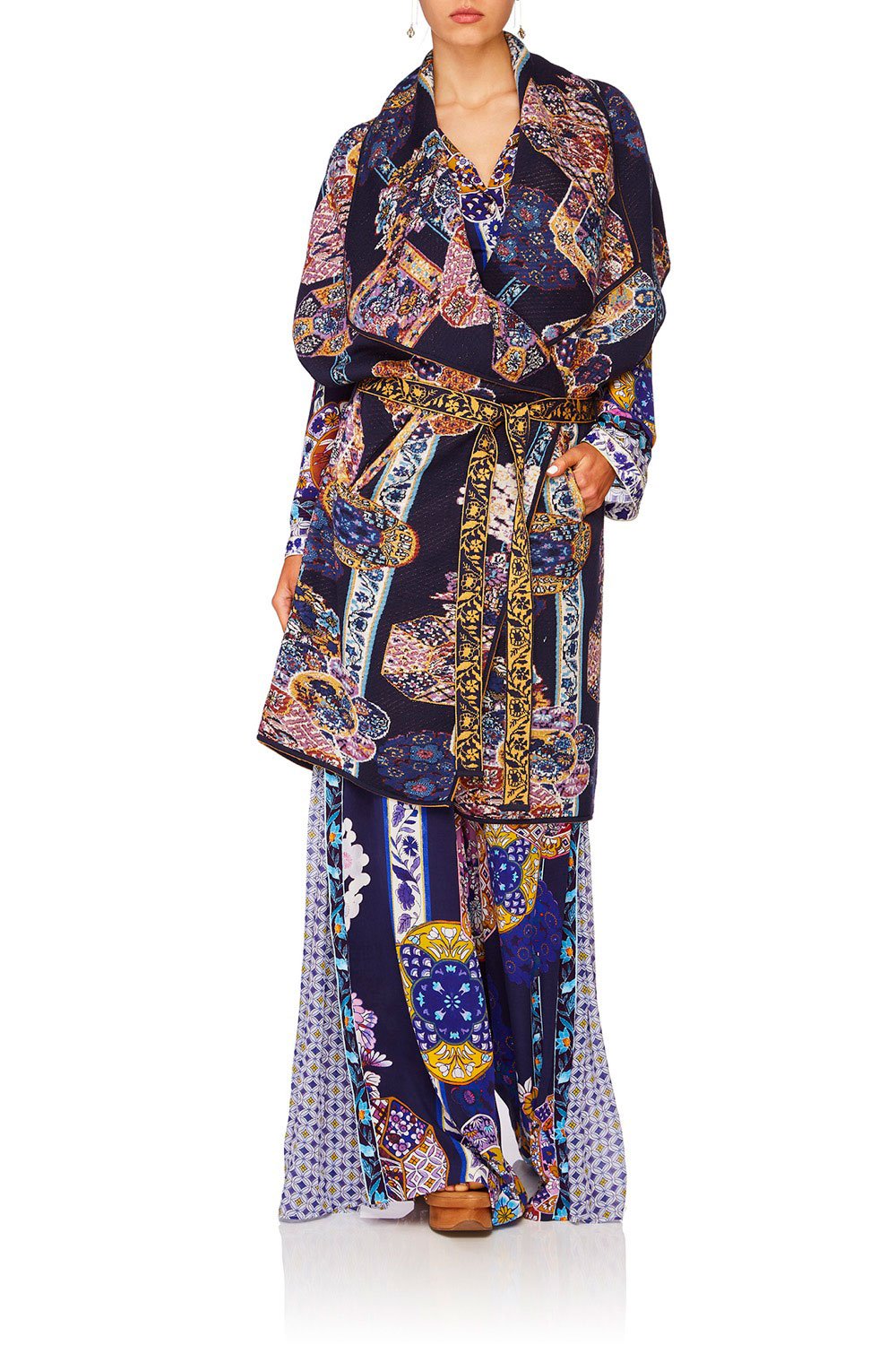 CAMILLA STAR GAZER SHORT SLEEVE WRAP KNIT W TIE