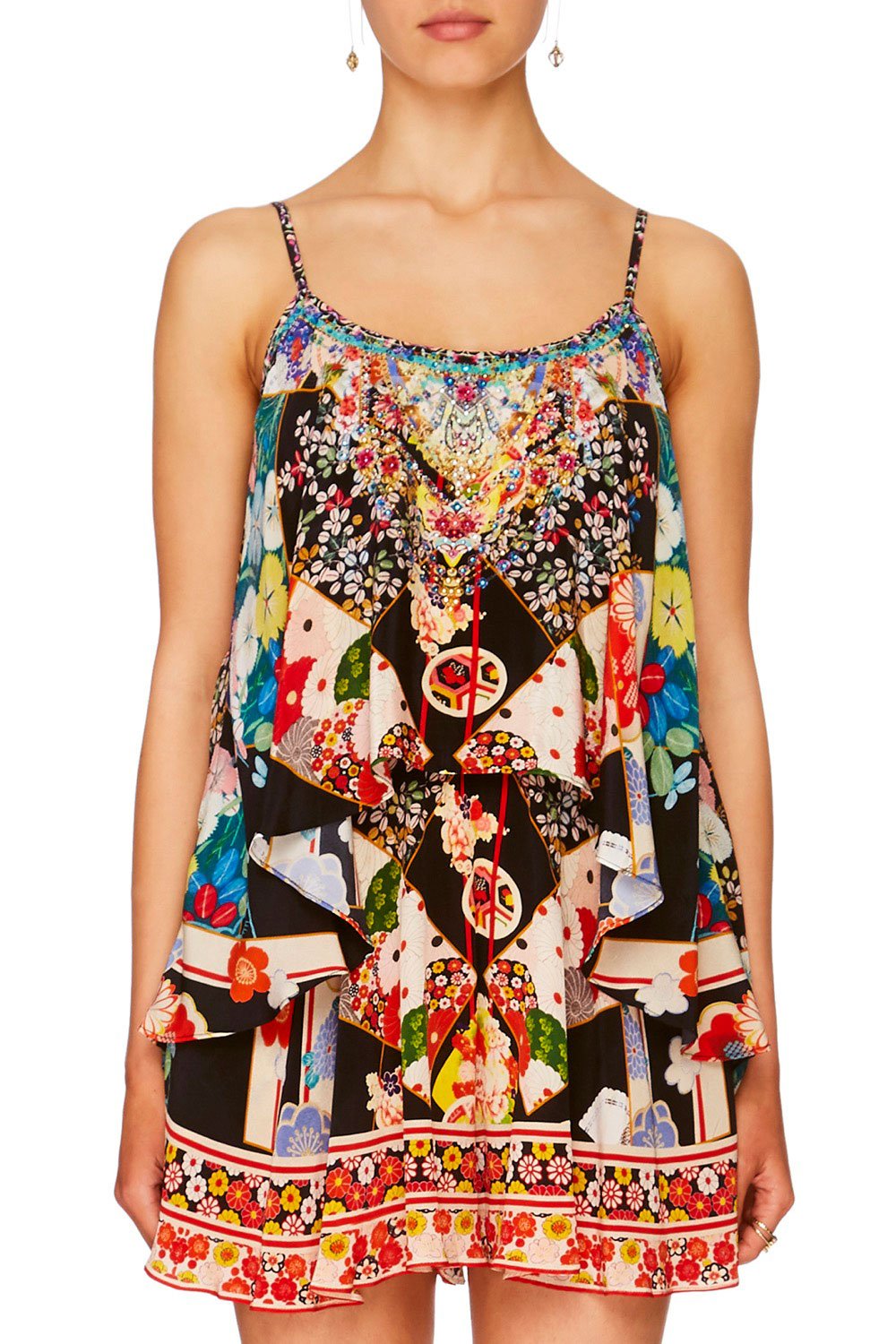 CAMILLA STAR GIRL FLARED PLAYSUIT WOVER LAYER